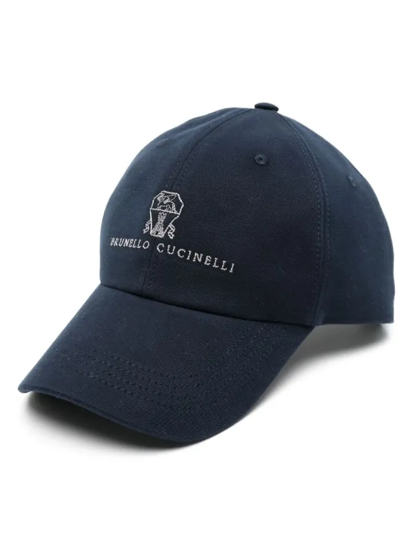 Logo Cotton Baseball Cap - Brunello Cucinelli