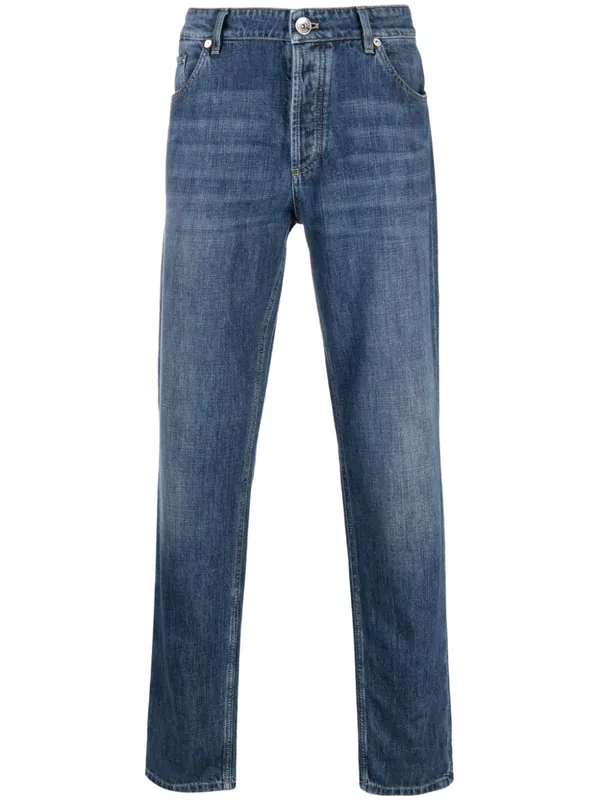 Traditional Fit Denim Jeans - Brunello Cucinelli