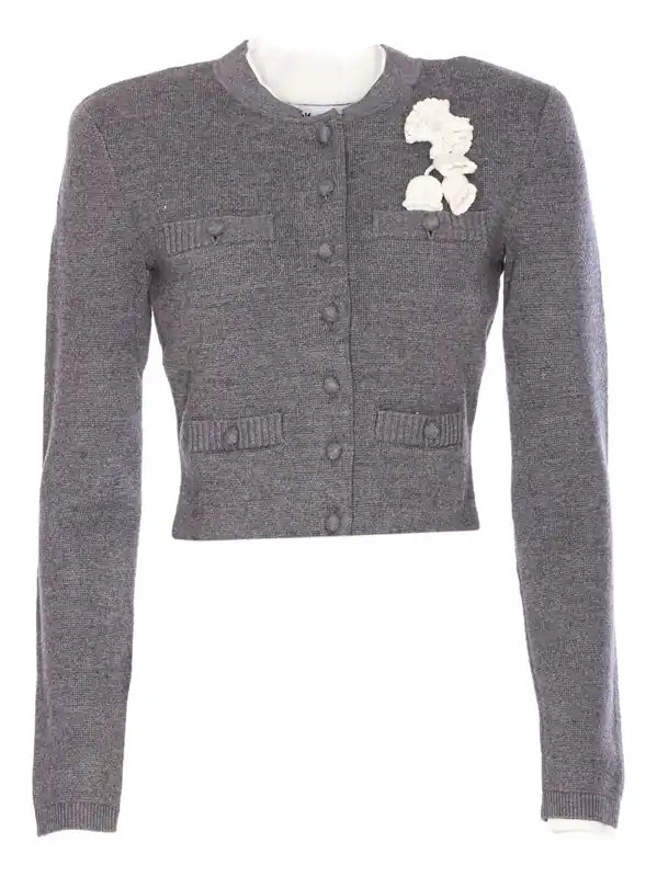 Crewneck Cardigan - Self-Portrait