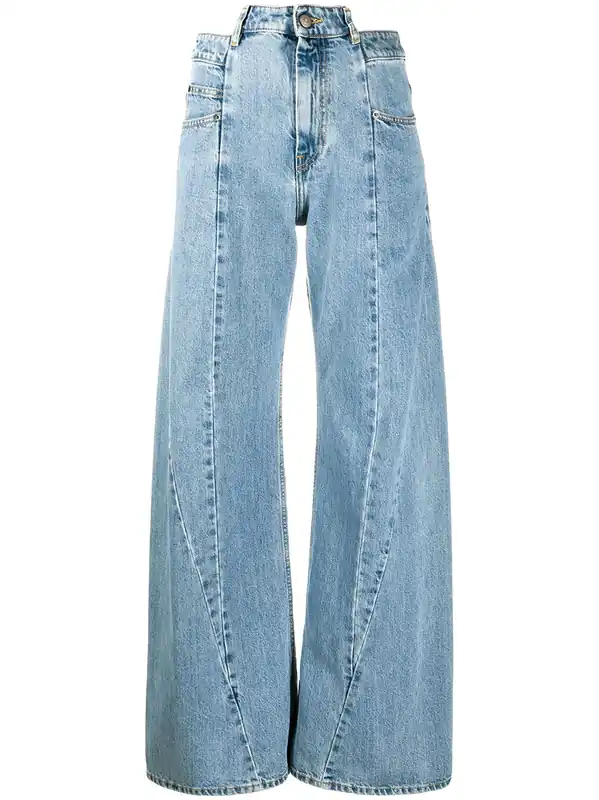 Wide-Leg Denim Jeans