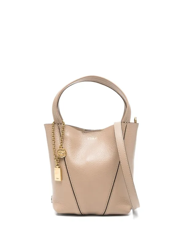Spin Small Leather Tote Bag - Chloé