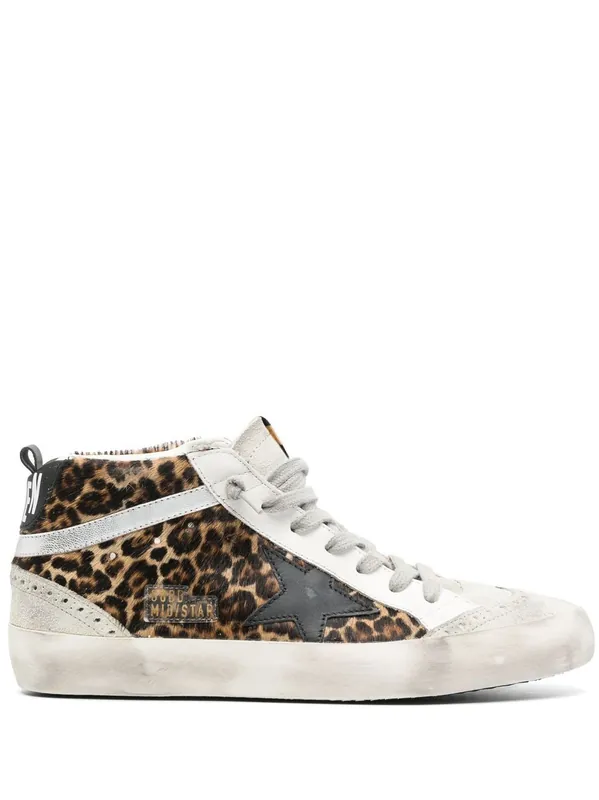 Mid Star Leather Sneakers - Golden Goose