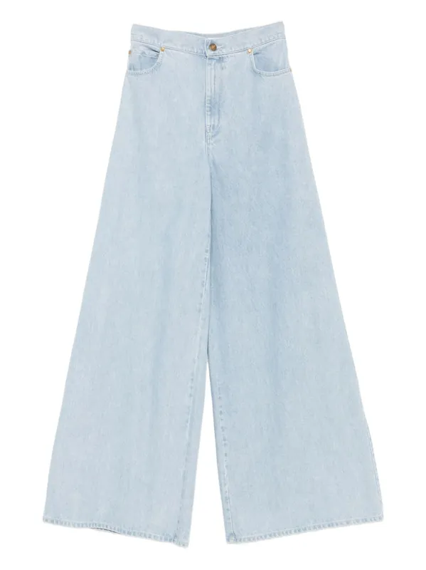 Wide-Leg Denim Jeans