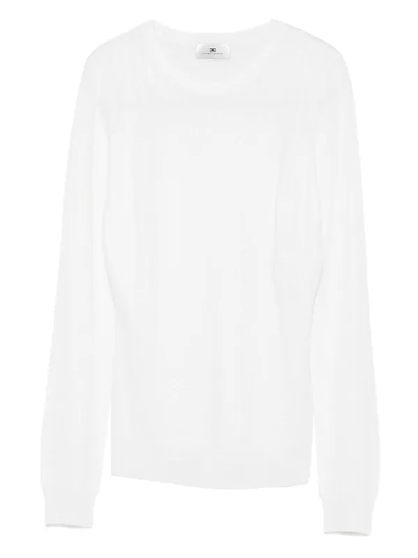 Wool Blend Crewneck Sweater - Elisabetta Franchi