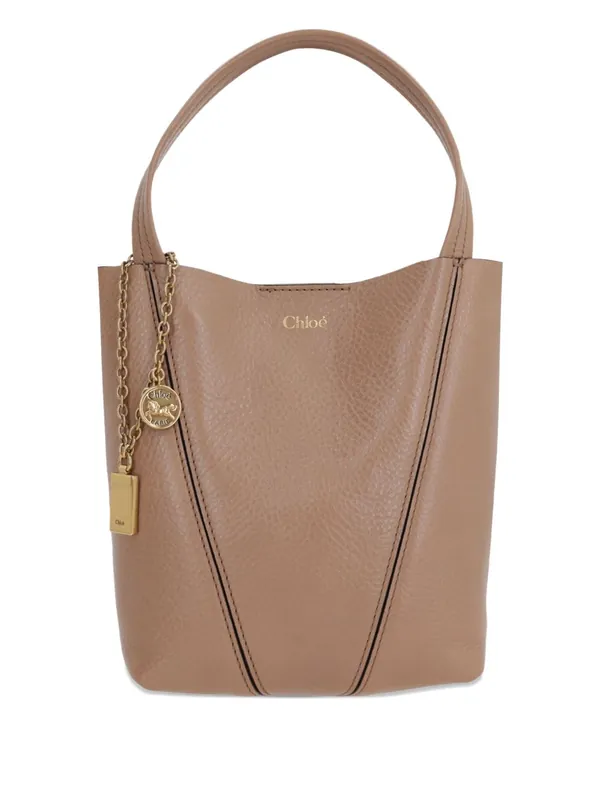 Spin Small Leather Tote Bag - Chloé