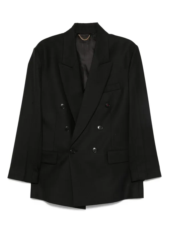Wool Blend Double-Breasted Jacket