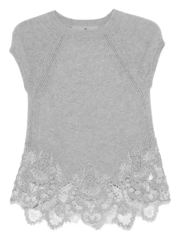 Lace Cashmere Top - Ermanno Scervino