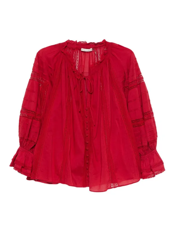 Josephine Cotton Blouse - Alice + Olivia
