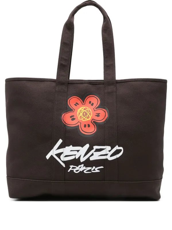 Logo Cotton Tote Bag - Kenzo Futura