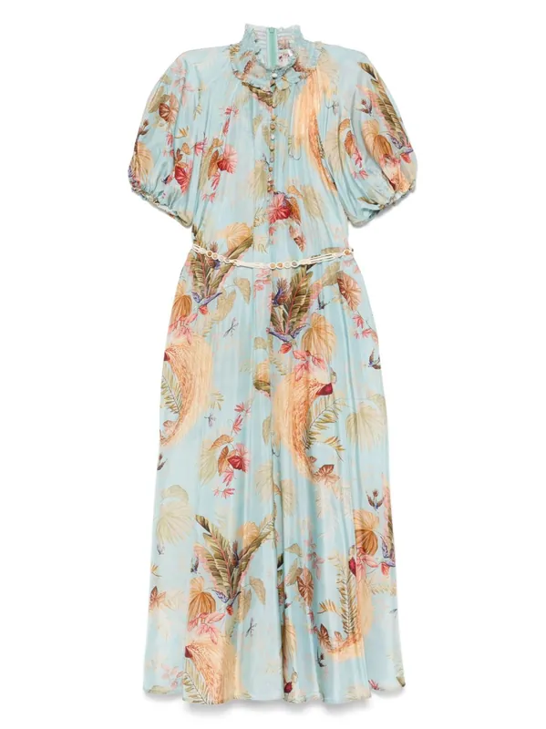Ascension Printed Silk Dress - Zimmermann