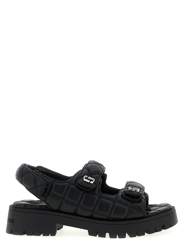The Quilted Sunny Sandals Black - Marc Jacobs