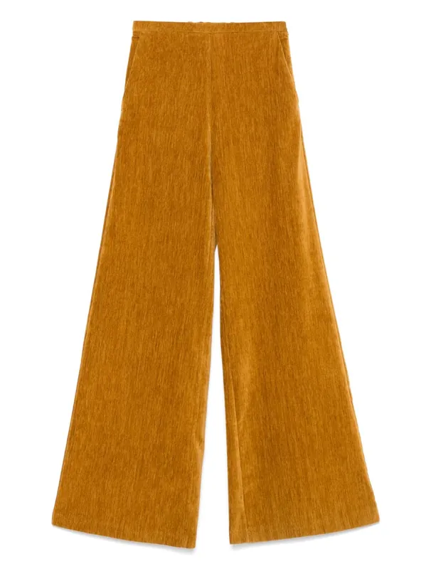 Velvet High-Waisted Trousers