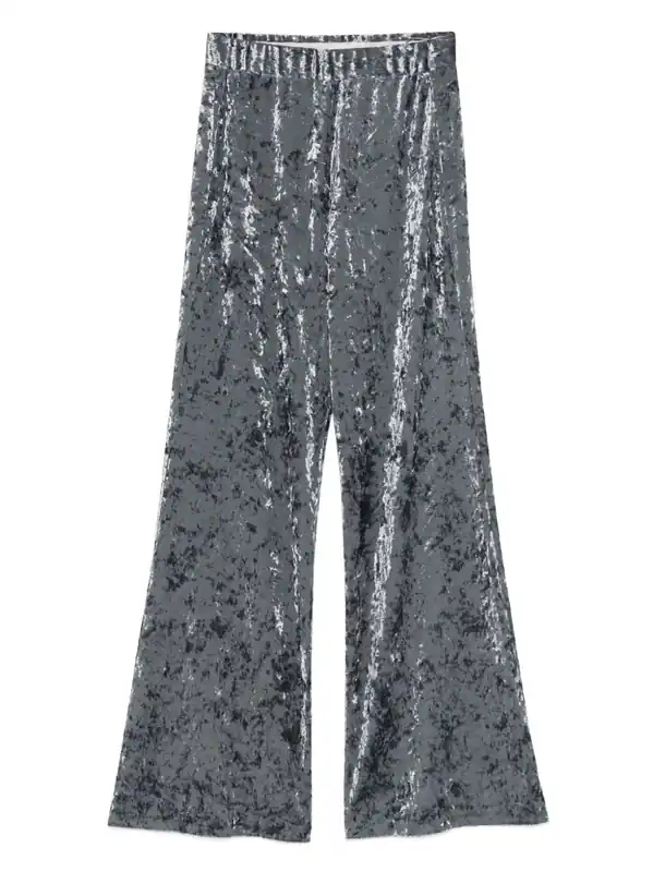 Velvet High-Waisted Trousers