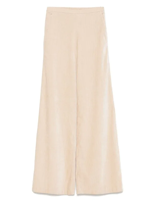 Velvet High-Waisted Trousers