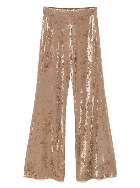 Velvet High-Waisted Trousers
