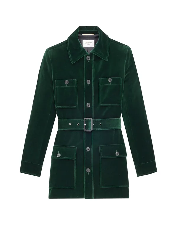 Sahariana Velvet Blazer - Saint Laurent