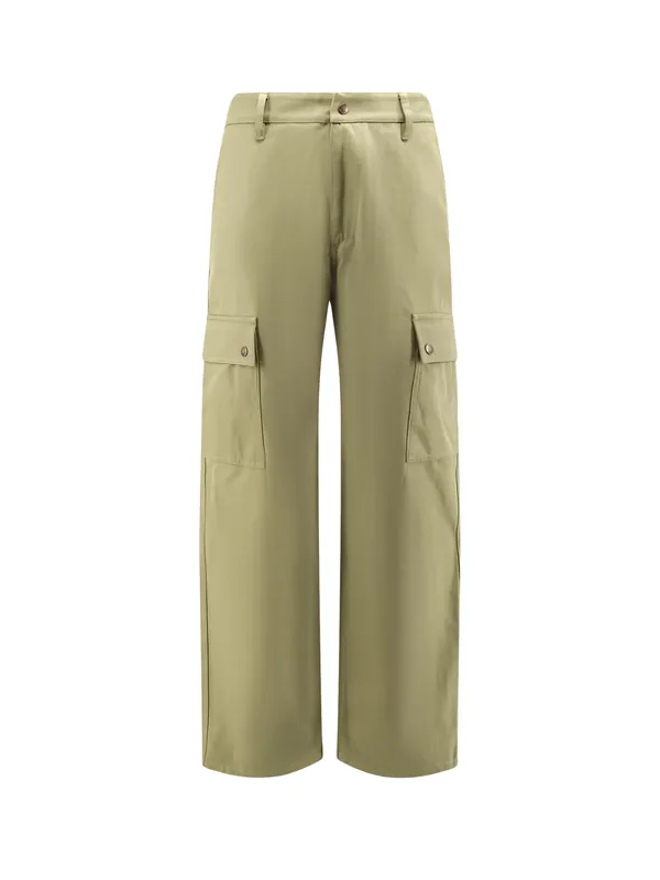 Cotton Trousers With Logo Embroidery - Burberry