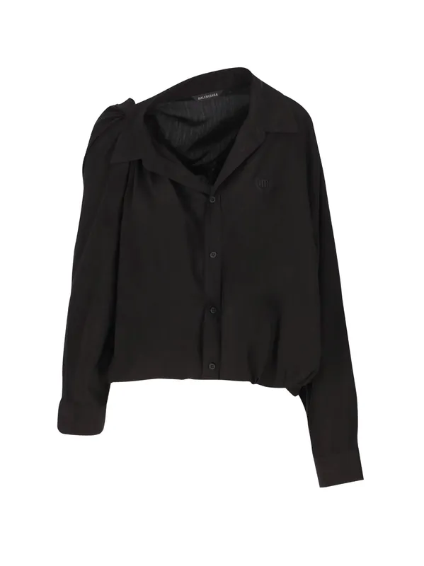 One Shoulder Lyocell Shirt - Balenciaga