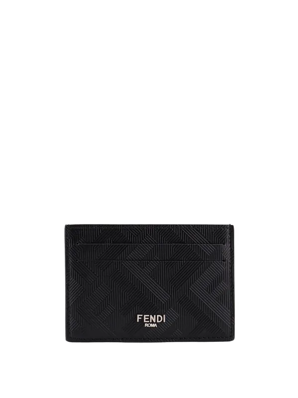 Leather Cardholder With Ff Motif - Fendi