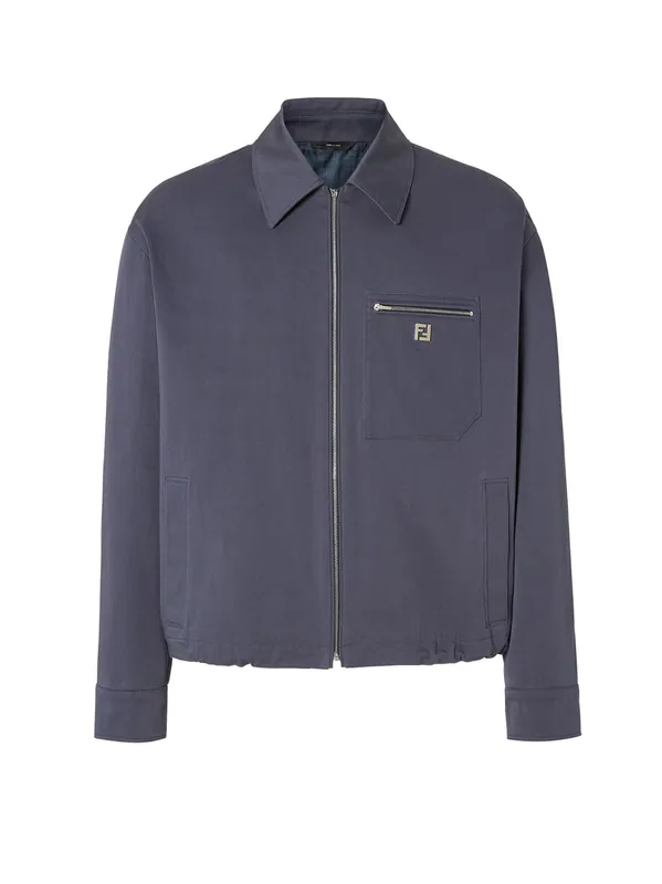 Cotton Jacket With Ff Detail - Fendi