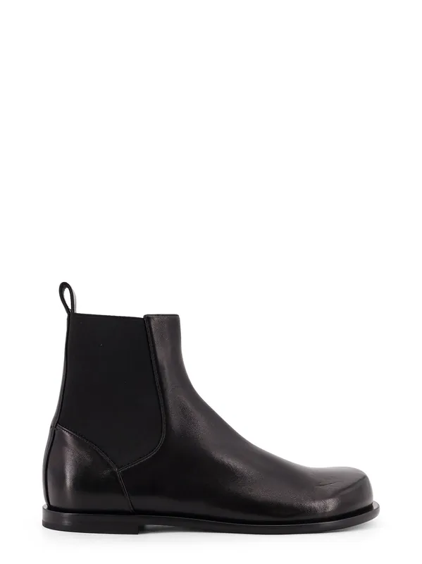 Chelsea Squared Ff Leather Boots - Fendi