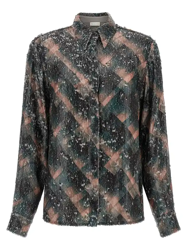 Chowy Emb Shirt And Blouse Green - Dries Van Noten
