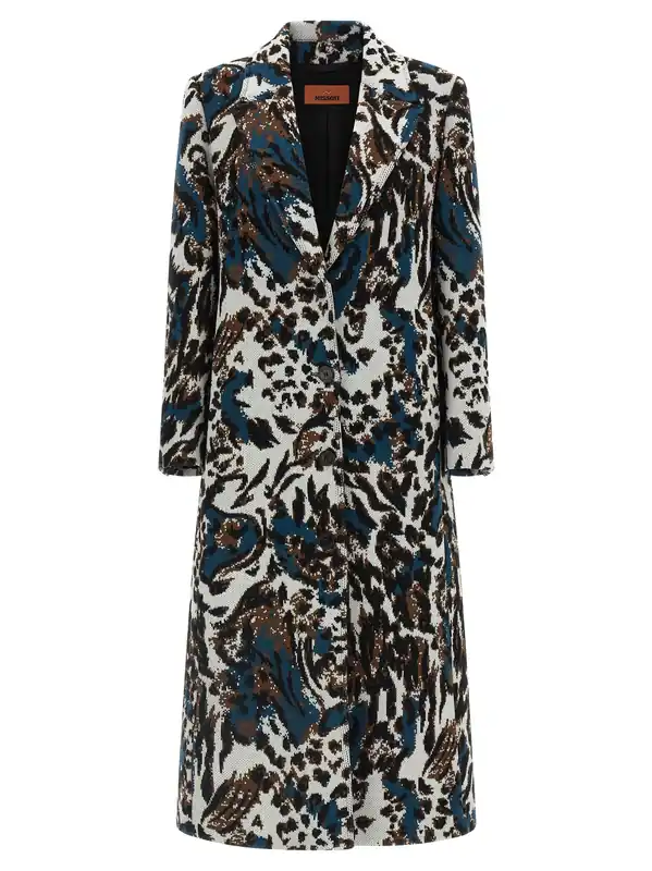 Animalier Coat Coats And Trench Coats Multicolor - Missoni