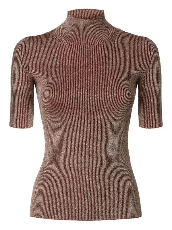 Robbed Turtle-Neck Sweater