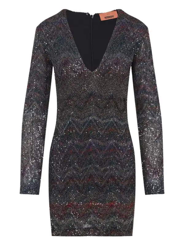 V-Necked Short Dress