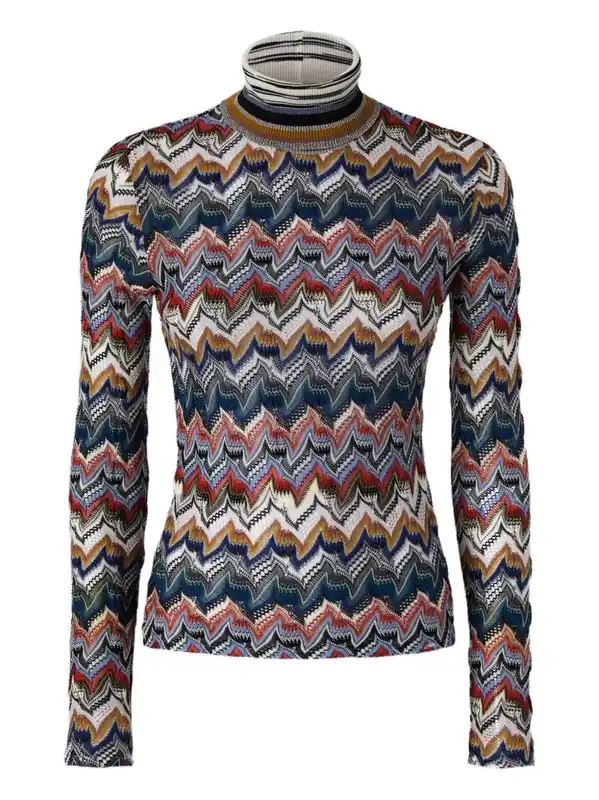 Wool Blend Roll-Neck Sweater