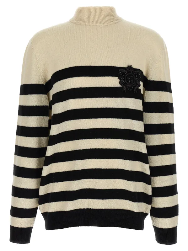 MarinièRe Sweaters And Cardigans White/Black - Balmain