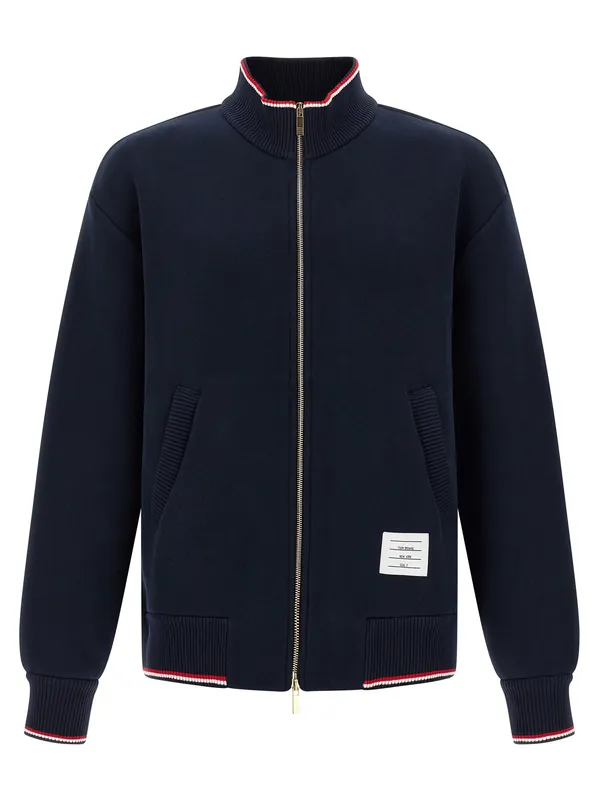 Rwb Piping Sweatshirt Blue - Thom Browne