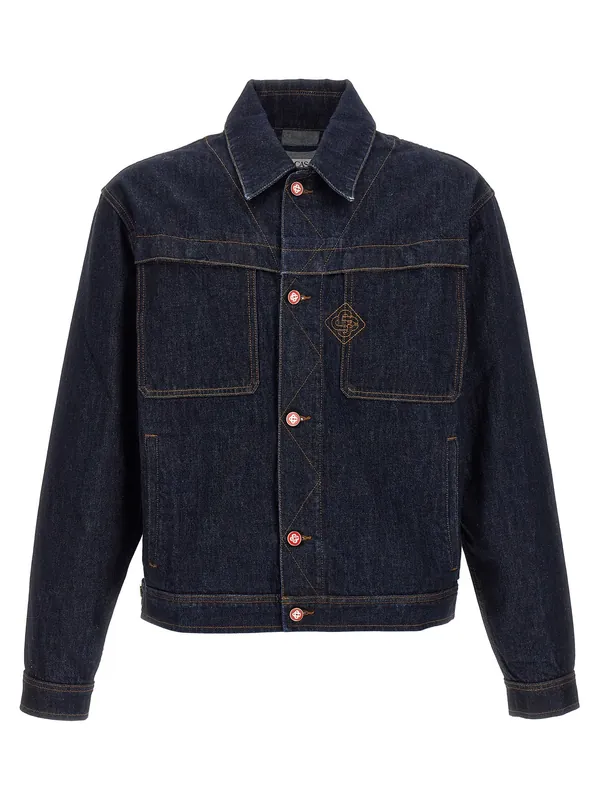 Denim Jacket Puffer Jackets Blue - Casablanca