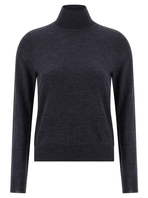 Wool Turtleneck Sweater Sweaters And Cardigans Blue - Maison Margiela