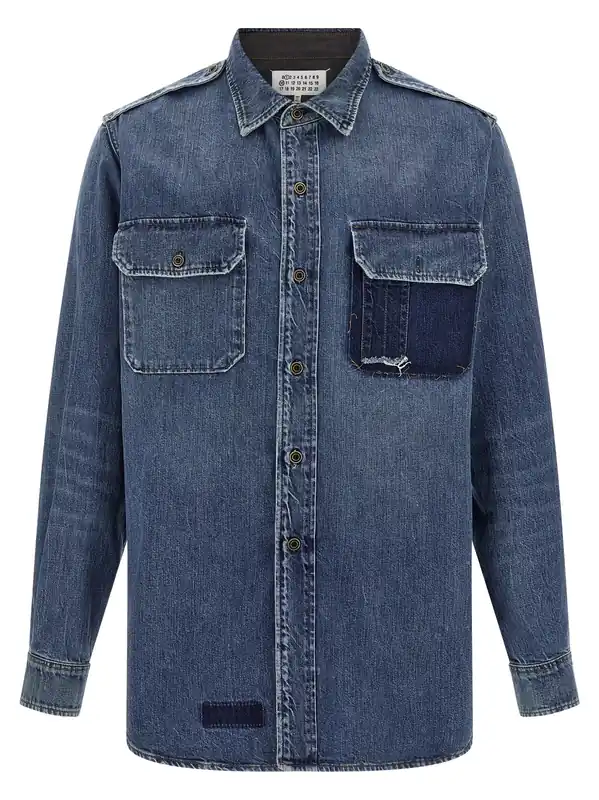 Denim Shirt Shirt And Blouse Blue - Maison Margiela