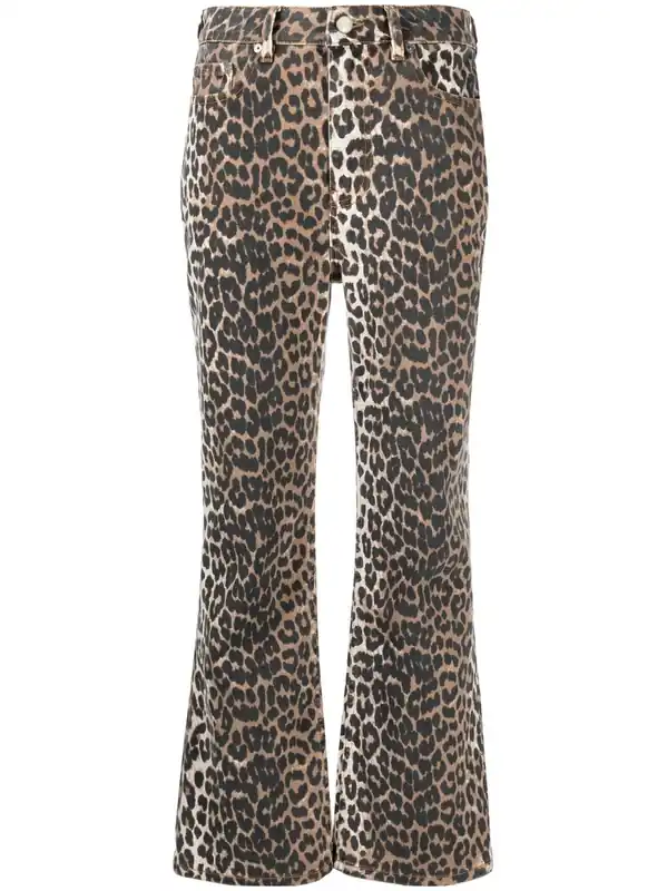 Organic Cotton Cropped Jeans - Ganni