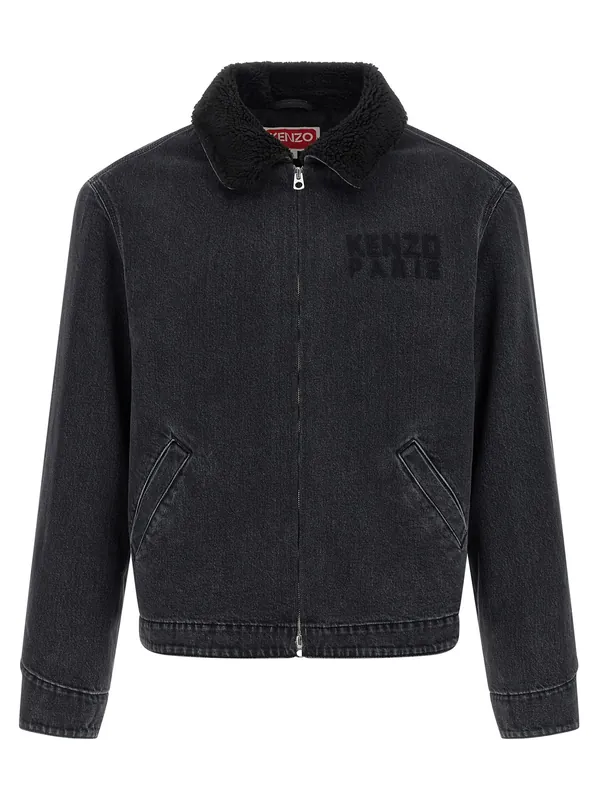 Kenzo Happy Tiger Puffer Jackets Black
