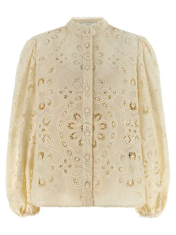 Rhiannon Shirt And Blouse Beige - Zimmermann