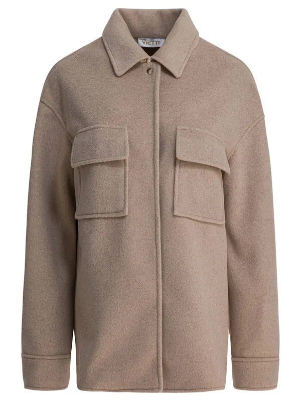 Overshirt Jacket With Pockets Jackets And Coats Beige - Semper