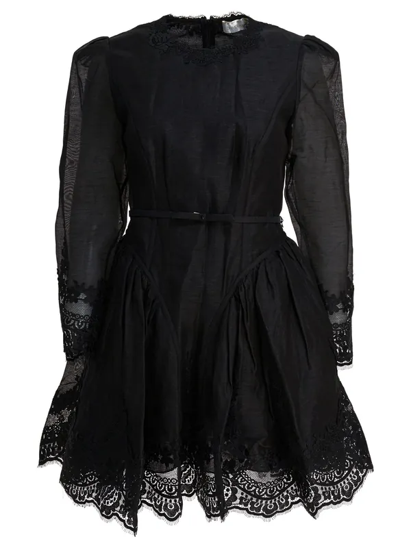 Hypnotic Lace Mini Dress Dresses Black - Zimmermann