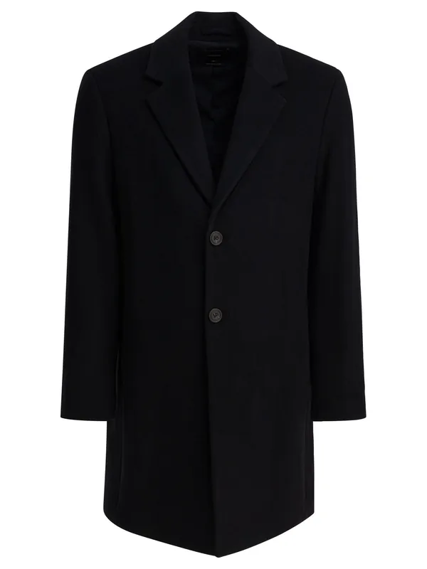 Classic Coat In Italian Wool Blend Jackets And Coats Black - Vince