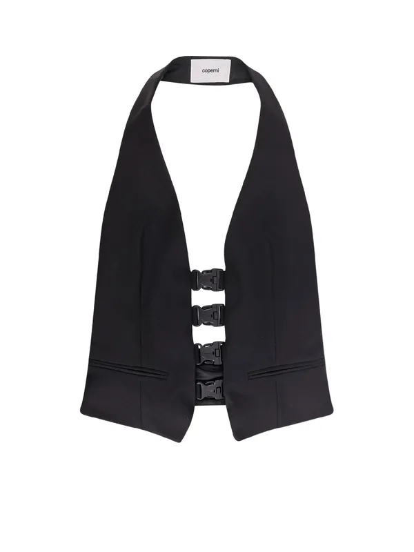Multi Bukle Waistcoat Satin Vest - Coperni