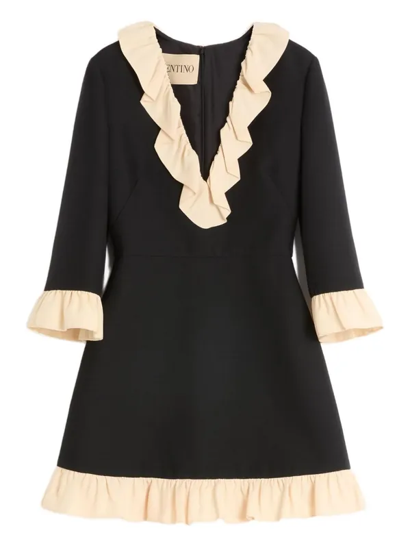 Wool And Silk Short Dress - Valentino Garavani