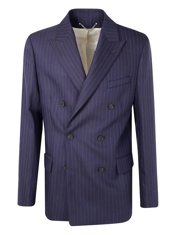 Wool Double-Breasted Blazer Jacket