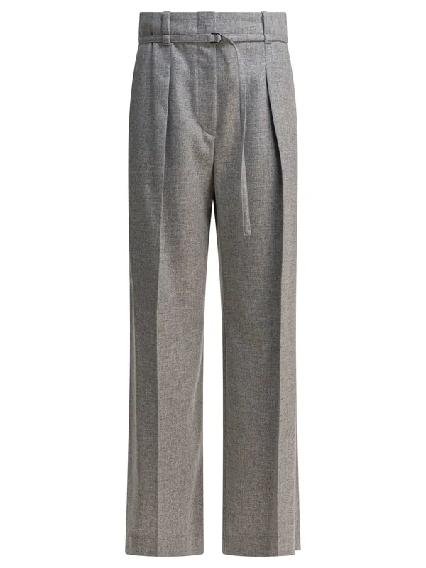 Wide-Leg Pants Trousers Grey