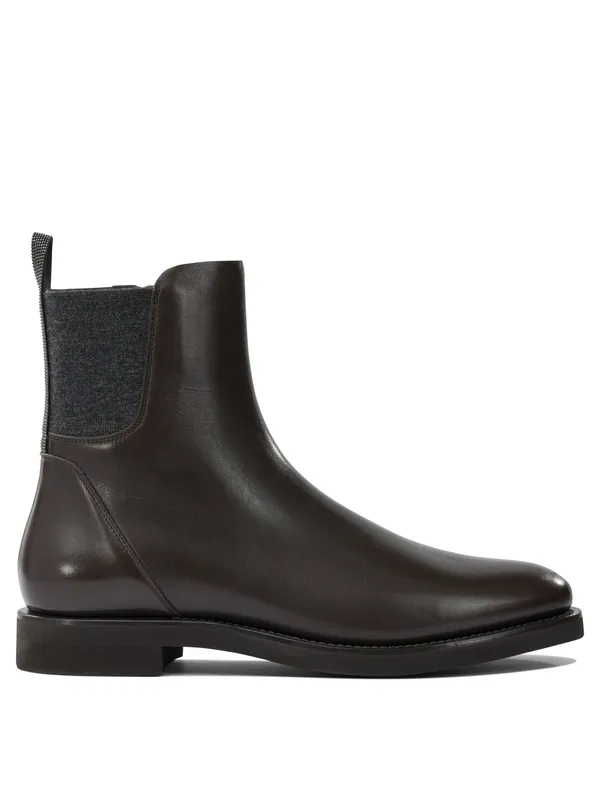 Chelsea Boot Boots And Ankle Boots Brown - Brunello Cucinelli