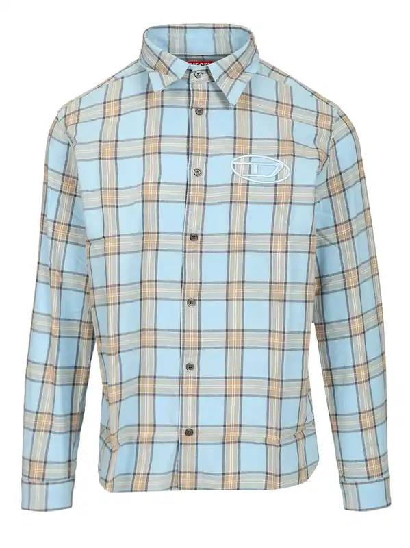 Tartan Shirt Shirts Light Blue - Diesel