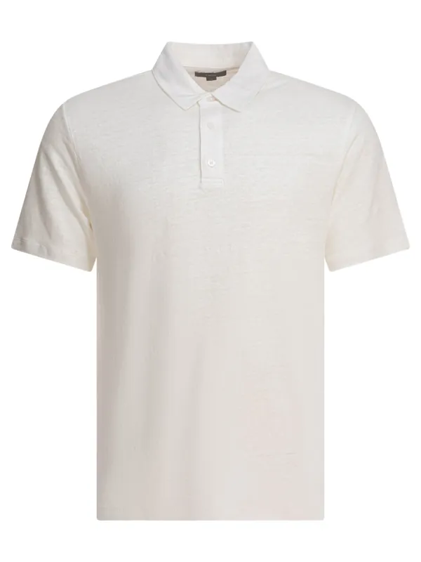 Linen Polo Shirt Polo Shirts White - Vince