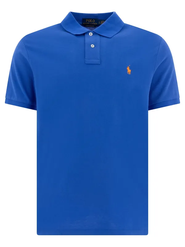 Pique Polo Shirt Polo Shirts Blue - Polo Ralph Lauren