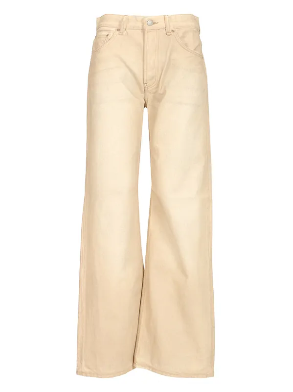 Wide Leg Jeans Trousers Beige - Acne Studios